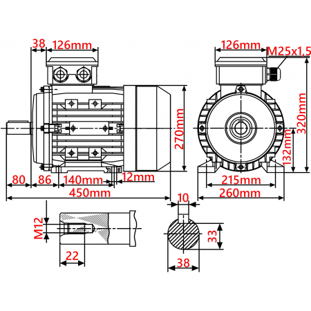 SILNIK ELEKTRYCZNY 5,5kW 400/690V 2900 Obr 3FAZOWY